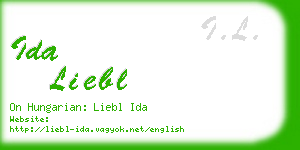 ida liebl business card